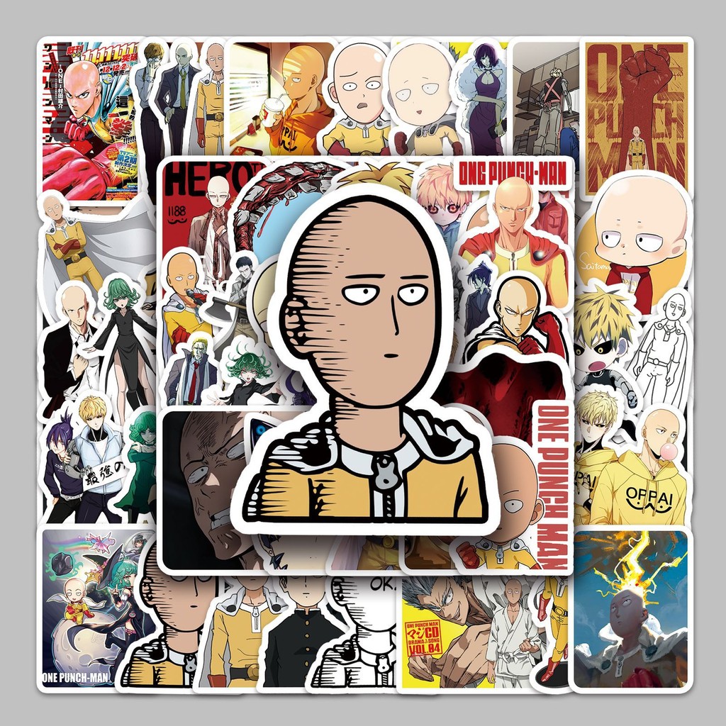 ONE PUNCH-MAN - Series 01 Anime Saitama Stickers 49Pcs/Set DIY Fashion ...