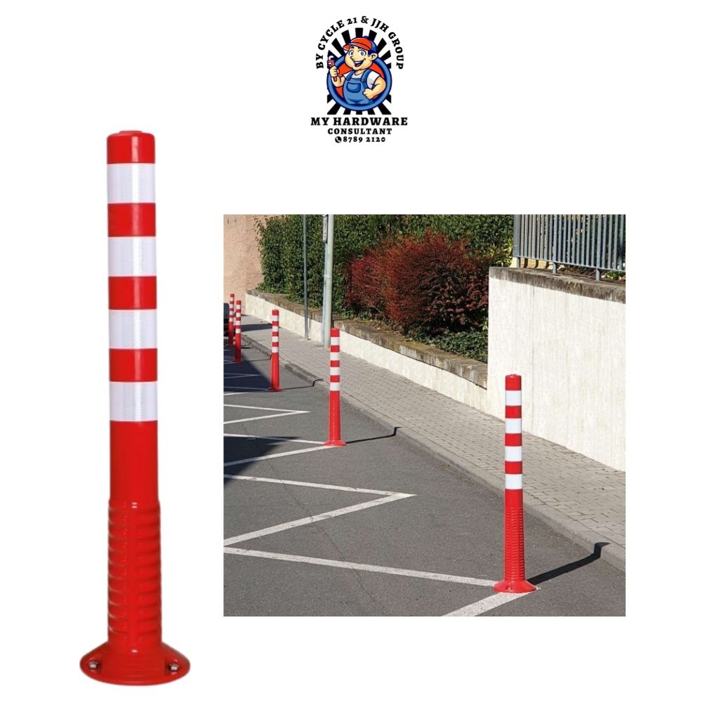 SG FAST DELIVERY 75cm White Strip Flexible Pole Reflector Road Safety ...