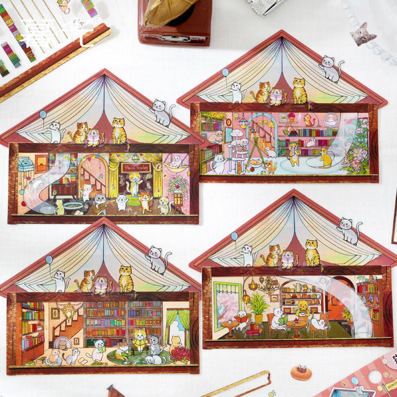 HTTDSLF 3D Sticker Set - Magic Academy & Mobile Castle Mit Pinzette Zur Stressbewältigung