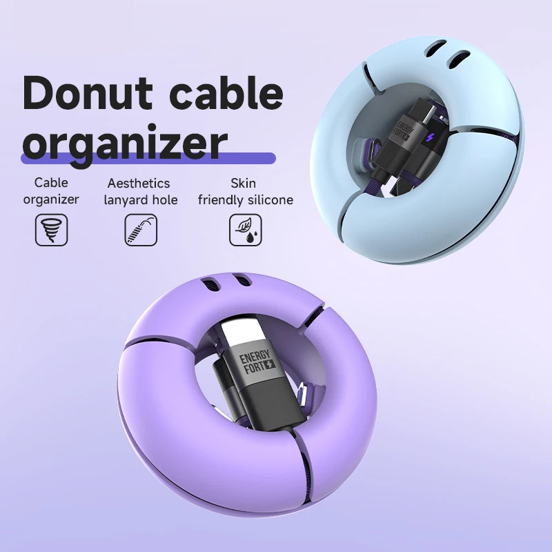 Donut Cable Organizer Earphone Holder Cable Winder Magnetic Cables ...