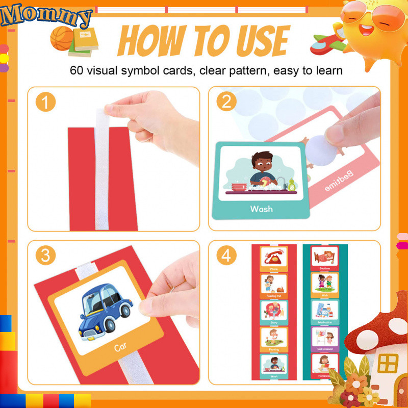 Visual Schedule for Home Day Night Autism Routine Chart Cards Visual ...