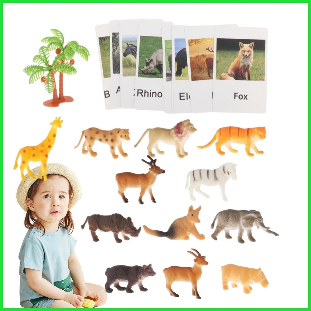 Animal Match Game Animal Sensory Matching Game Flash Cards Cartoon ...