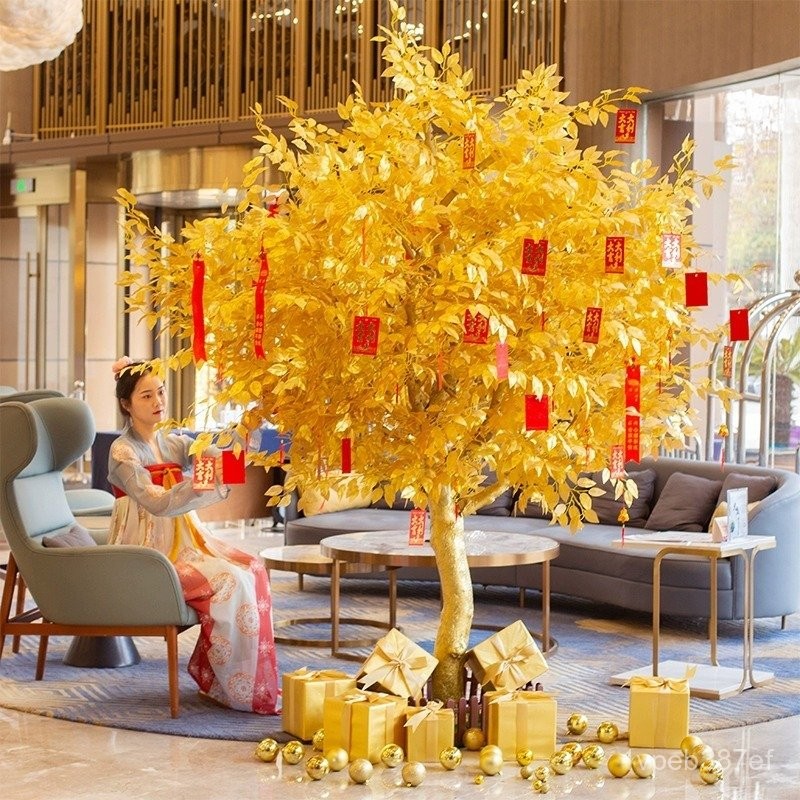 J-9/LM Simulation Gold Banyan Encrypted Money Tree Wishing Tree Fake ...
