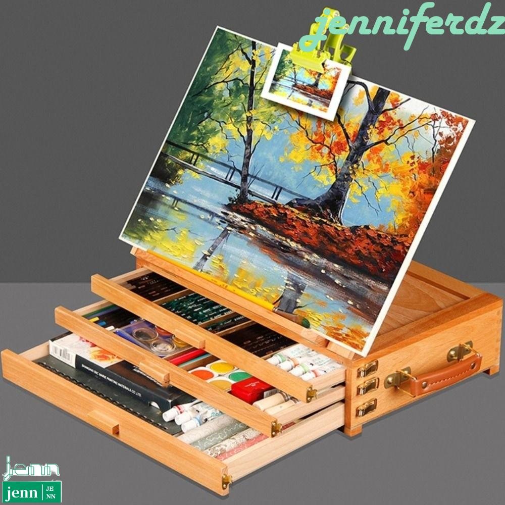 JENNIFERDZ Art Painting Easel Box, Adjustable Professional Beech Wooden ...