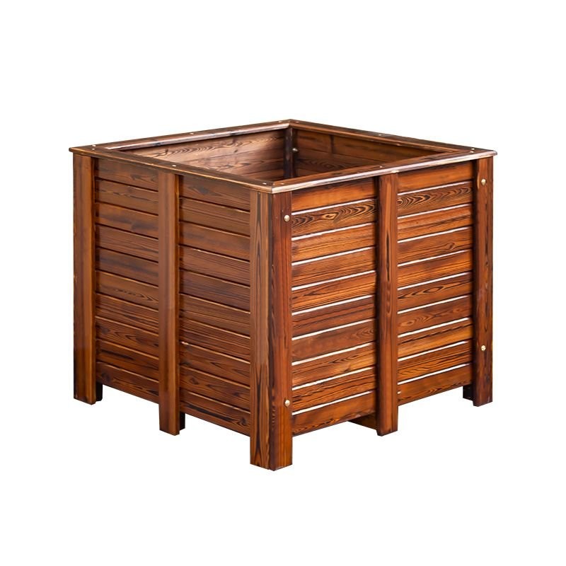 Outdoor Courtyard Antiseptic Wood Flower Box Square Tree Planting ...