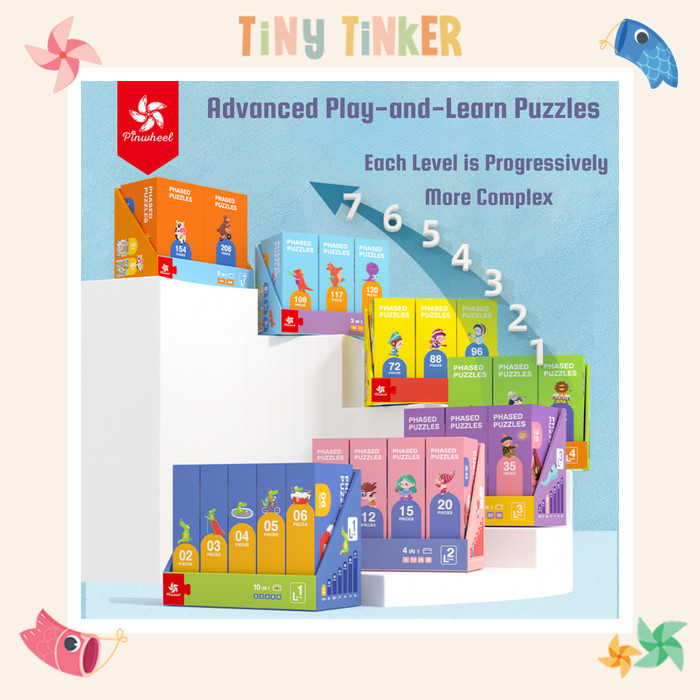 Pinwheel Advanced Play and Learn Phased Puzzles for Toddlers Board Game ...