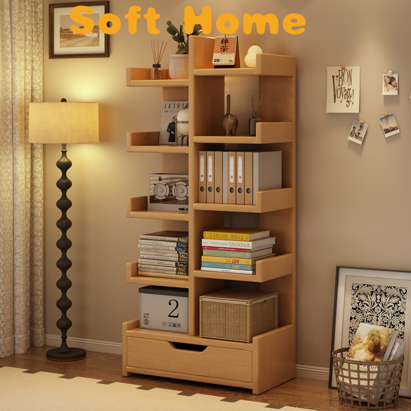 Solid Wood Book Shelf Storage Cabinet Book Rack Corner Shelf Storage ...