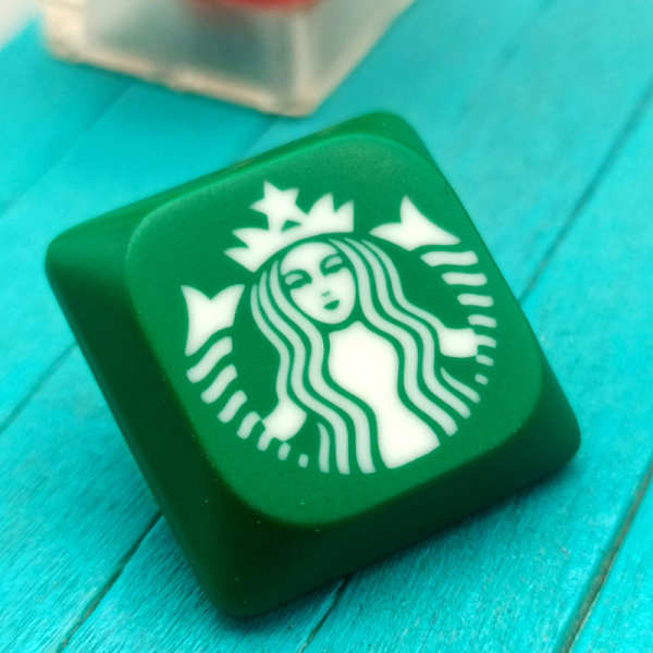 keycaps KT Low Switch Cross Axis Star Coffee Mermaid Label Mechanical ...