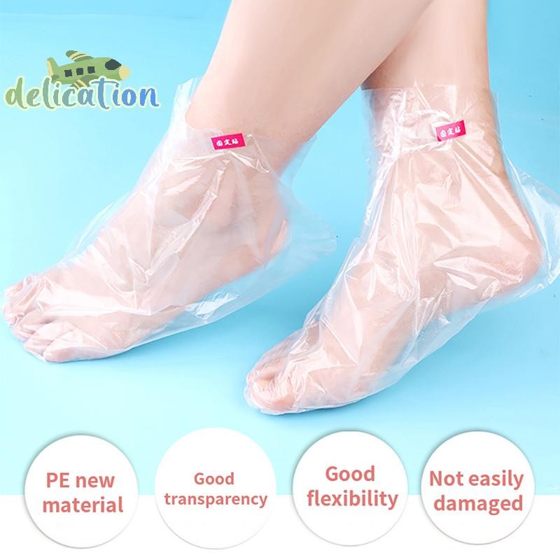 [DelicationS] 100PCS Disposable Foot Film Cover Lengthened Bag Anti-Dry ...