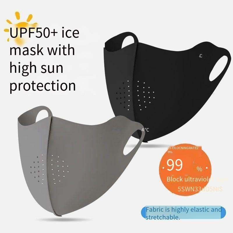 Sunscreen Mask, Ice Silk, UV Protection, Sunshade, Face Covering ...