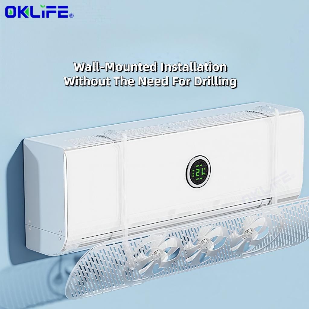 Three-Blade Air Conditioner Wind Deflector Shield view 5