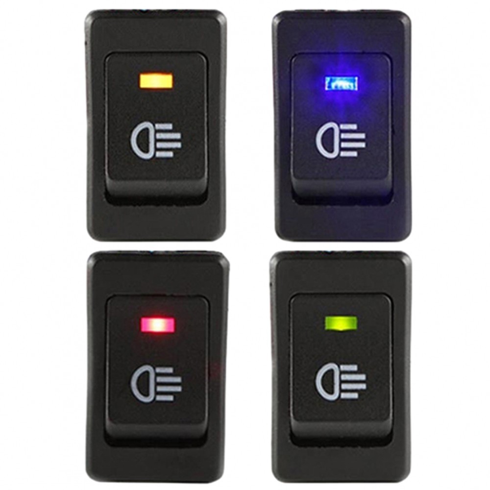 12V 35A LED On/Off Indicator Rocker Toggle Switch for Fog Lights and ...