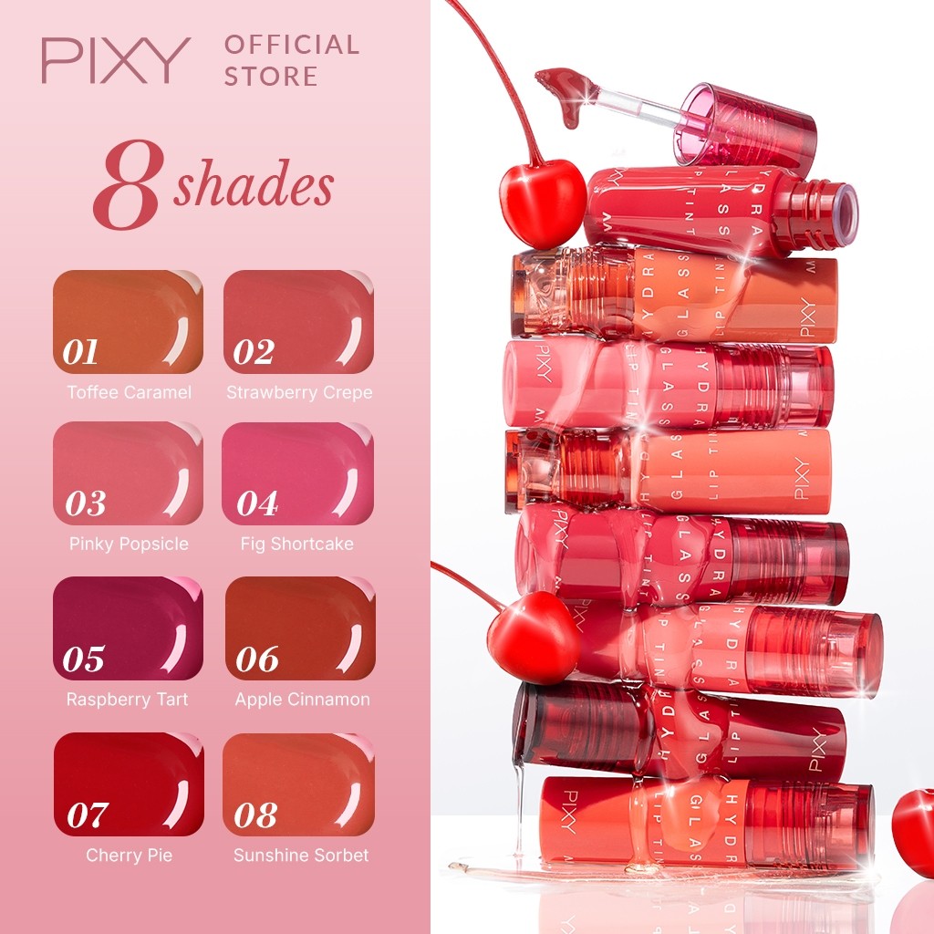 Pixy Hydra Glass Lip Tint 2.5ml / Merah Jingga Official - Gambar 4