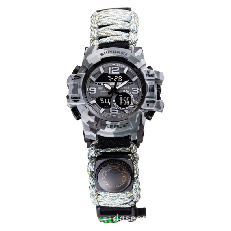 Special Survival Rope Dual Display Electronic Watch Outdoor Emergency ...