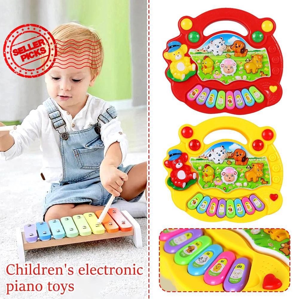 Electronic Keyboard Toy Farm Animal Music Piano Children's Education ...