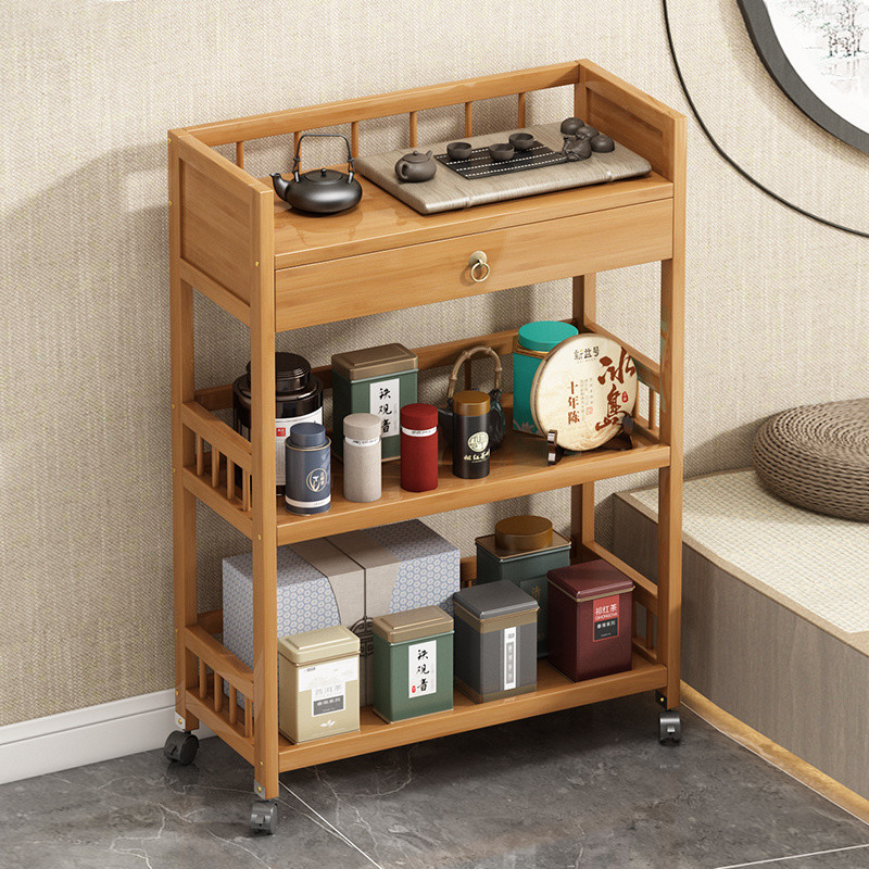 [48H Shipping] Tea Rack Storage Shelf Solid Wood Tea Leaf Storage ...