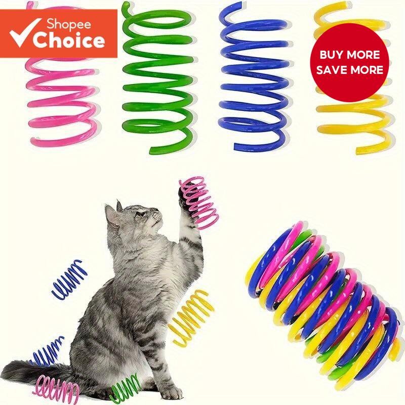 Cat Spring Toys 4pcs Cat Spring Toys for Indoor Cats to Kill Time and ...