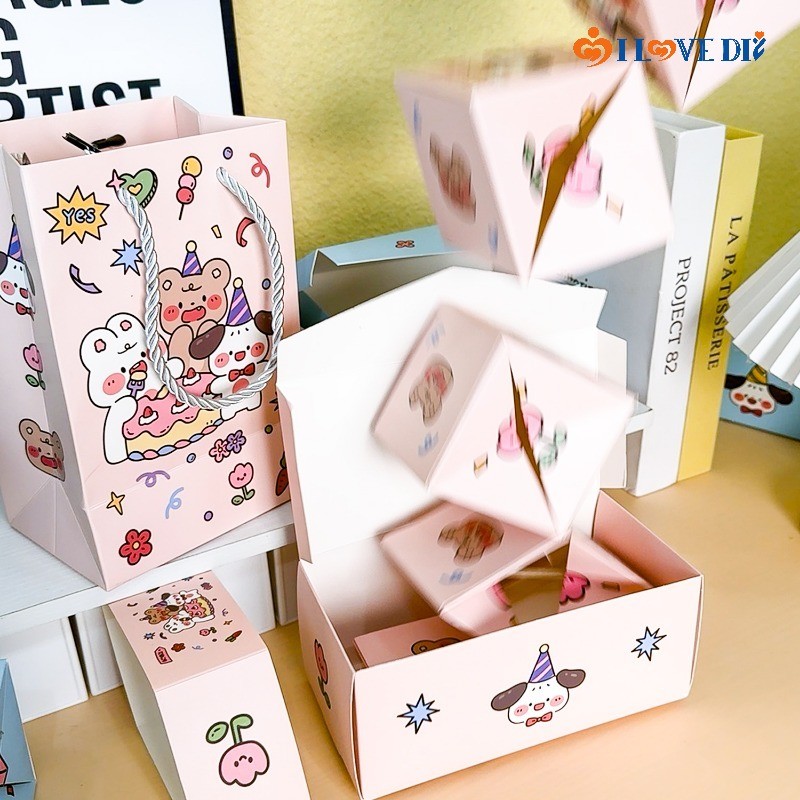 Surprise Gift Box Explosion for Money - Unique Folding Bouncing Red ...