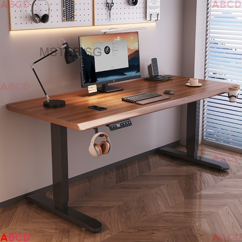 MSTBB Computer Table Electric Version Solid Wood Desktop Study Table ...