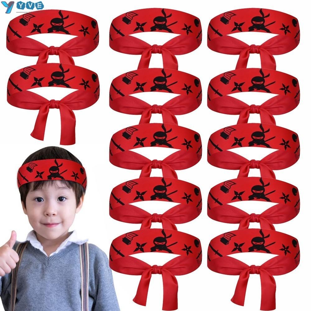 Bandeaux Traditionnels Arts Martiaux - Lot De 8 Pièces - Pour Karaté, Cosplay Ninja, Sport - Polyester - 4
