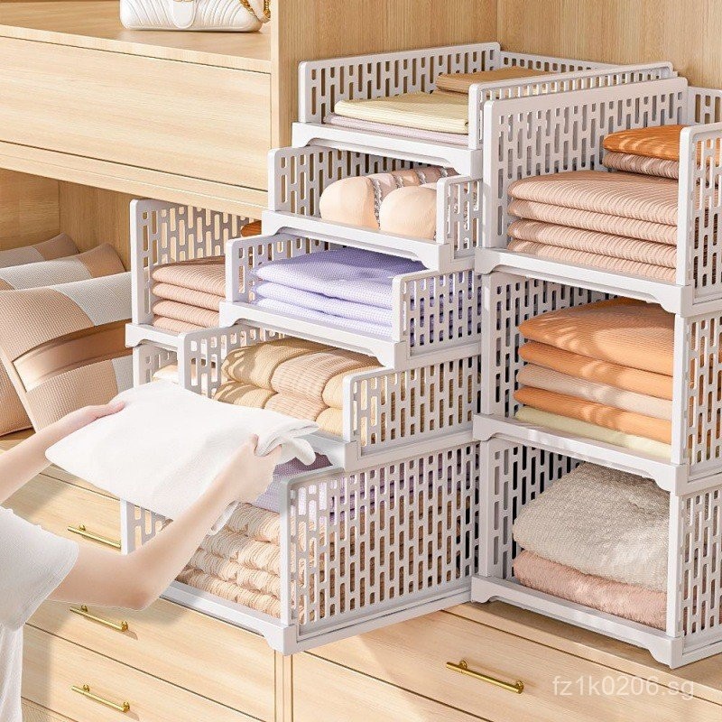 Iron Art Storage Rack Organizer Drawer-Type Wardrobe Magic Tool ...