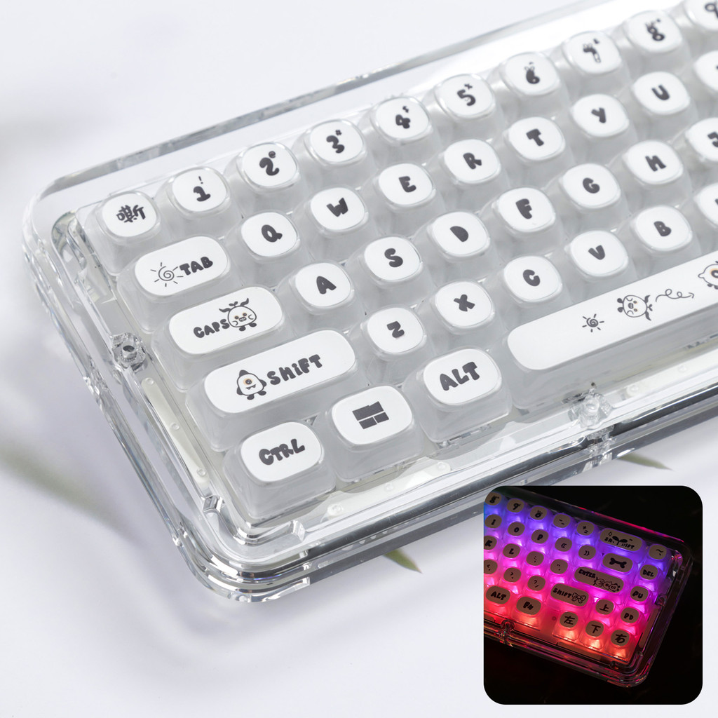 Little Beast Keycap MOA Profile 140 Keys PC PBT Dye Sublimation Light ...