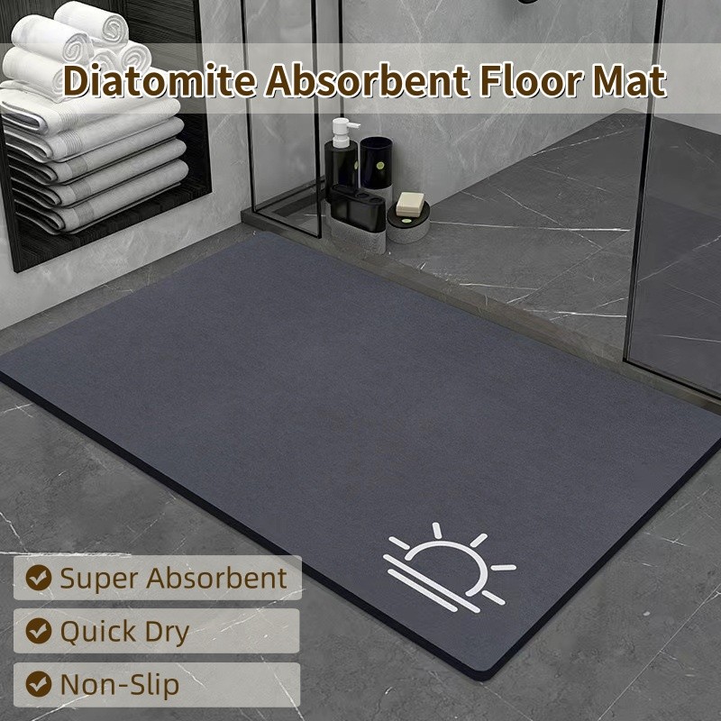 Quick Drying Bathroom Mat Non Slip Diatom Mud Pad Modern Simple Home ...