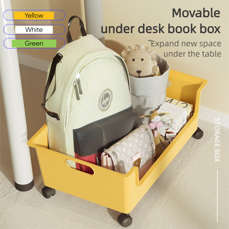 Mobile Book Bag Storage Box File Box Wheels Oversize Storage Container ...