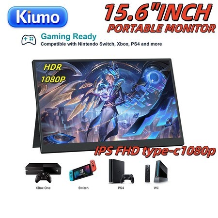 Kiumo Monitor PC 15.6 Inch Portable Monitor Nintendo Switch 60Hz Ps4 ...