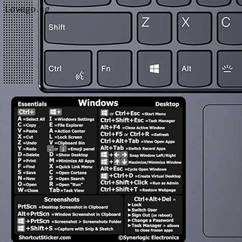 [Lovego] 30Pcs Windows+ Word/Excel /Adobe Photoshop Keyboard Guide ...