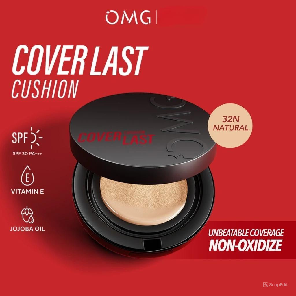 OMG Oh My Glam Coverlast Cushion 15gr / Merah Jingga Official - Gambar 3