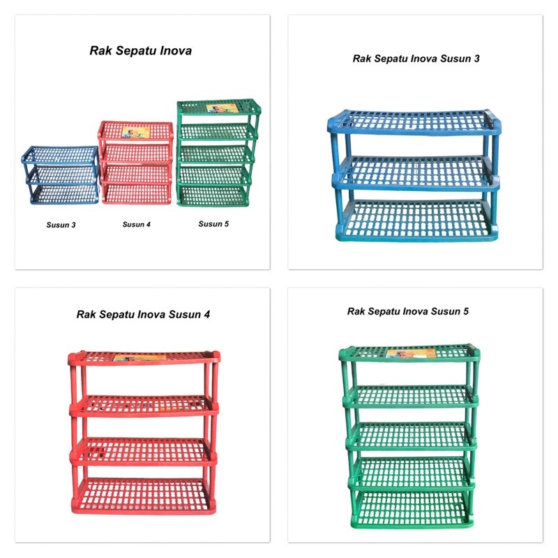 Inova Shoe Rack Stacking 3, Stacking 4 / SHOE RACK / SANDAL RACK ...