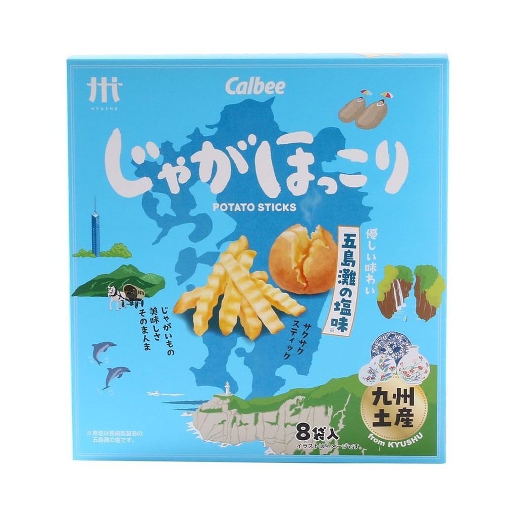 Calbee Jaga Hokkori Goto Sea Salt Flavor 18g x 8 bags 【Japanese Snack ...