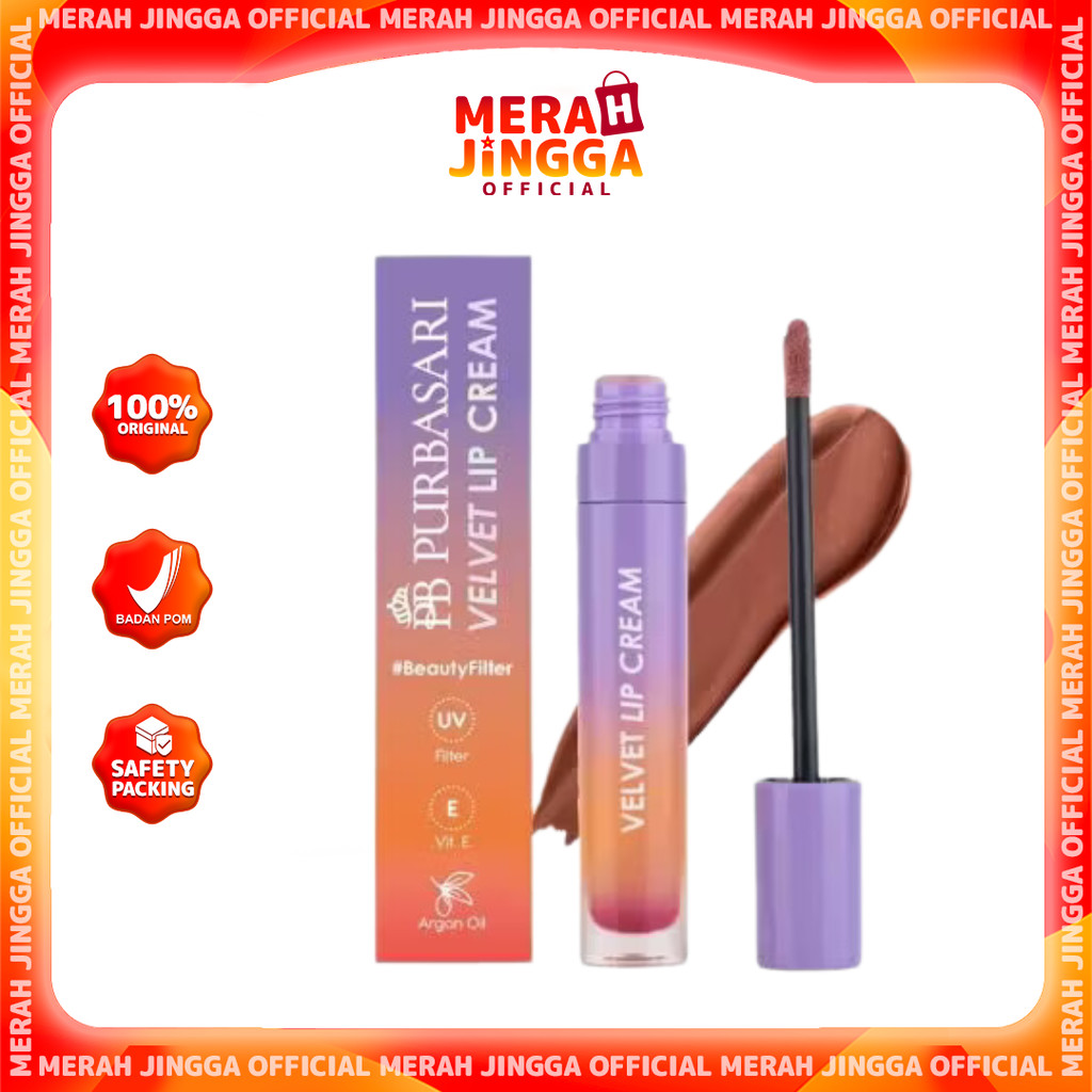 Purbasari Velvet Lip Cream / Merah Jingga Official