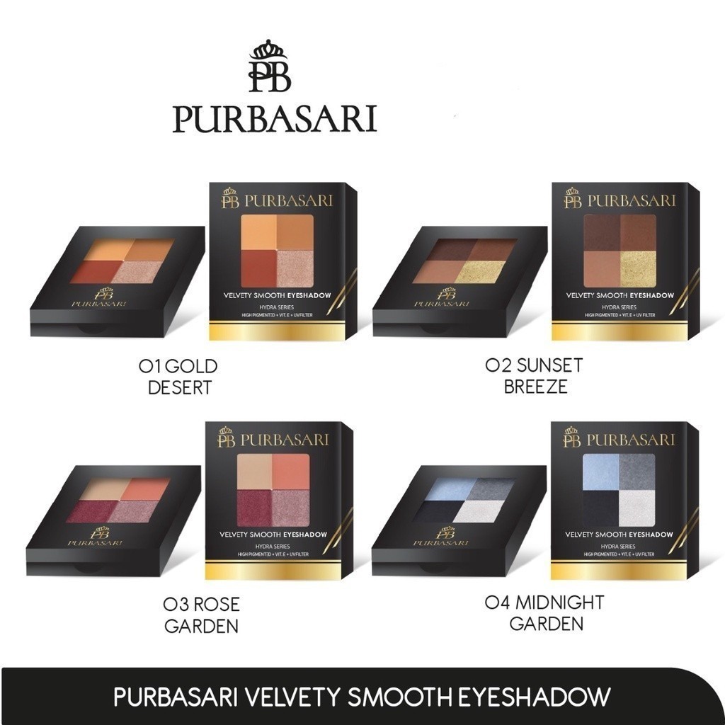 Purbasari Velvet Smooth Eyeshadow / Merah Jingga Official - Gambar 3