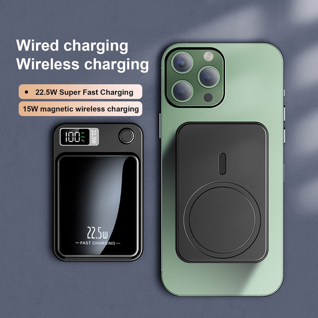 22.5W Wireless Magnetic 10,000mAh Powerbank Fast Charging Portable ...