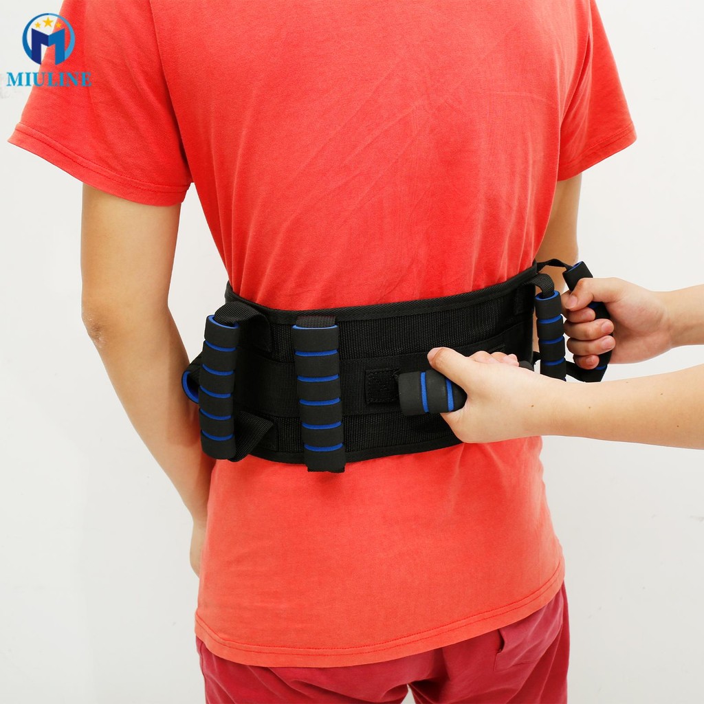 Gait Belt with 7 Handles and Quick Release Buckle Nonslip Transfer Gait ...