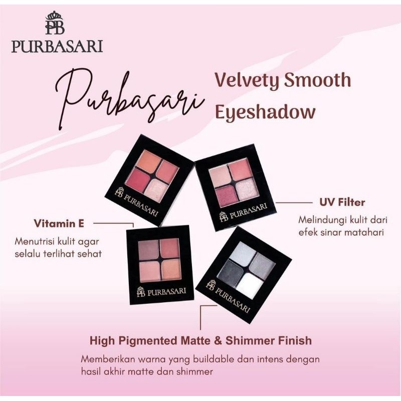 Purbasari Velvet Smooth Eyeshadow / Merah Jingga Official - Gambar 4