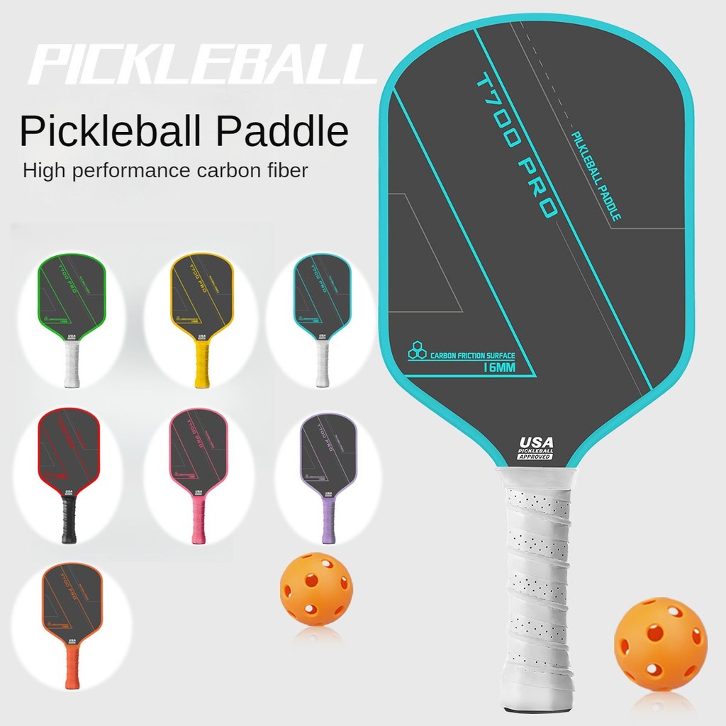 Single Pickleball Paddle Carbon Fiber T700 Fiberglass Surface Paddle ...