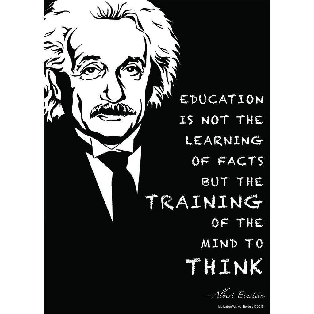 Albert Einstein Poster Laminated Inspiration Classroom or Home Science ...