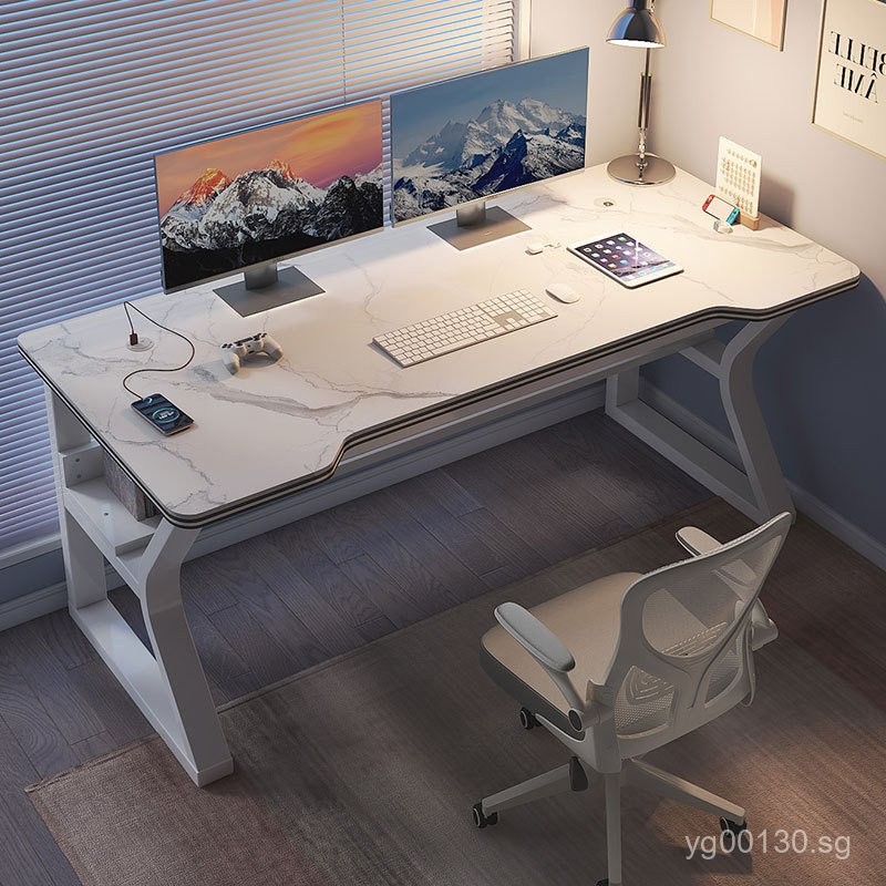 Light Luxury Desk Office Desk Stone Plate Desktop Suit Household Small ...