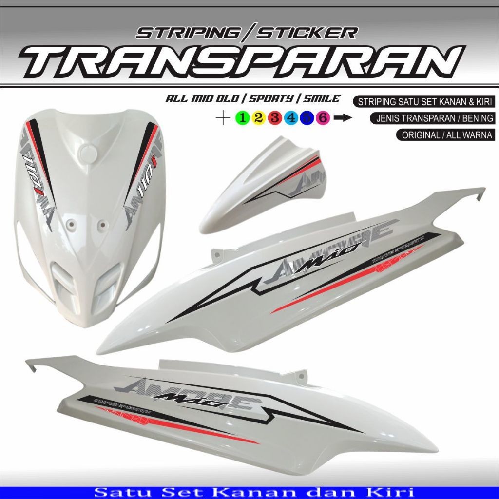 TRANSPARENT STRIPING VARIATIONS MIO SMILE / MIO OLD SPORTY STICKERS ...