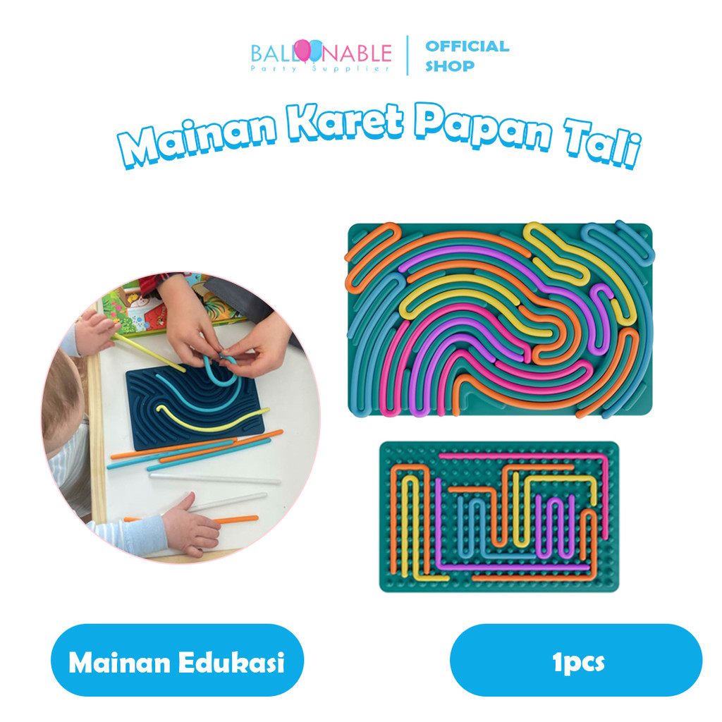 Sensory Activity Board Rubber / Montessori Toy Rubber Rope Board ...