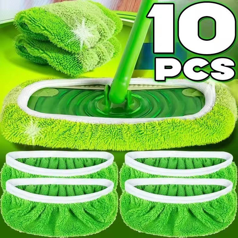 2/5/10Pcs Replacement Microfiber Mop Cloths - Wet & Dry Mop Head Pad ...