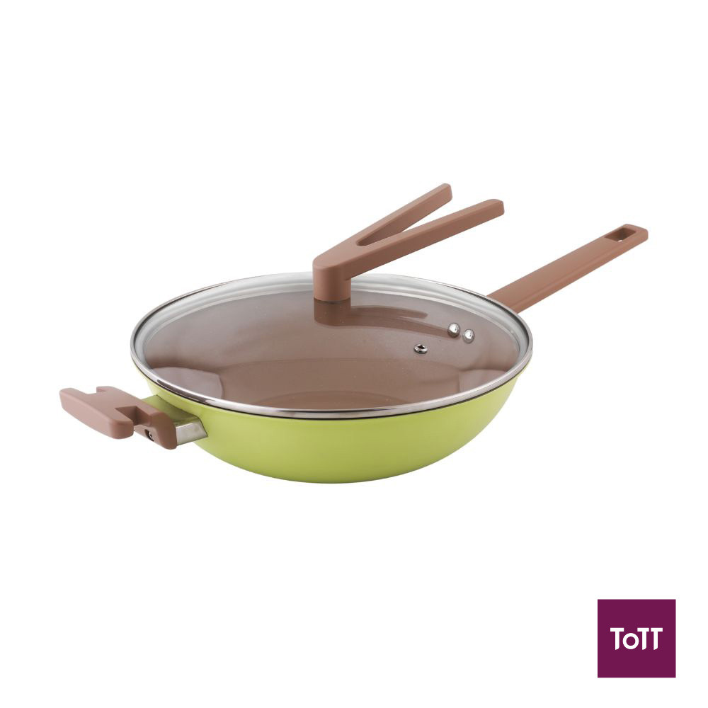 Safico Pro Aluminium Non Stick Ceramic Induction Wokpan With Standable ...