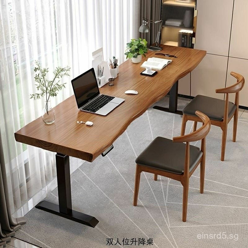 Solid Wood Large Desk Study Office Desk Computer Desk Workbench Home ...