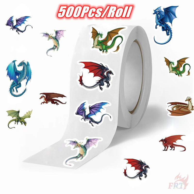 500Pcs/Roll Pterosaur - Flying Dragons Kids Rewards Stickers DIY Sports ...