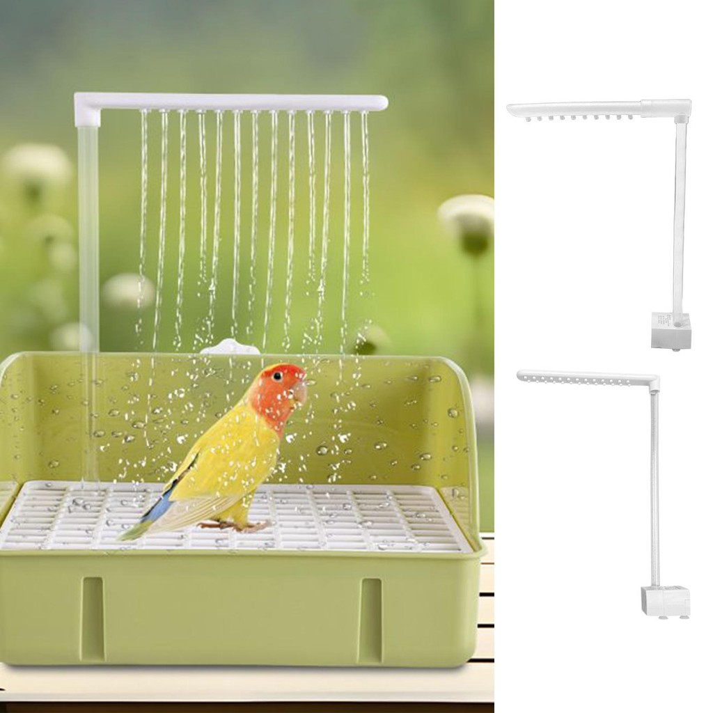 Parrot Shower Head Cage Bird Bath Fountain with Shower Head Convenient ...