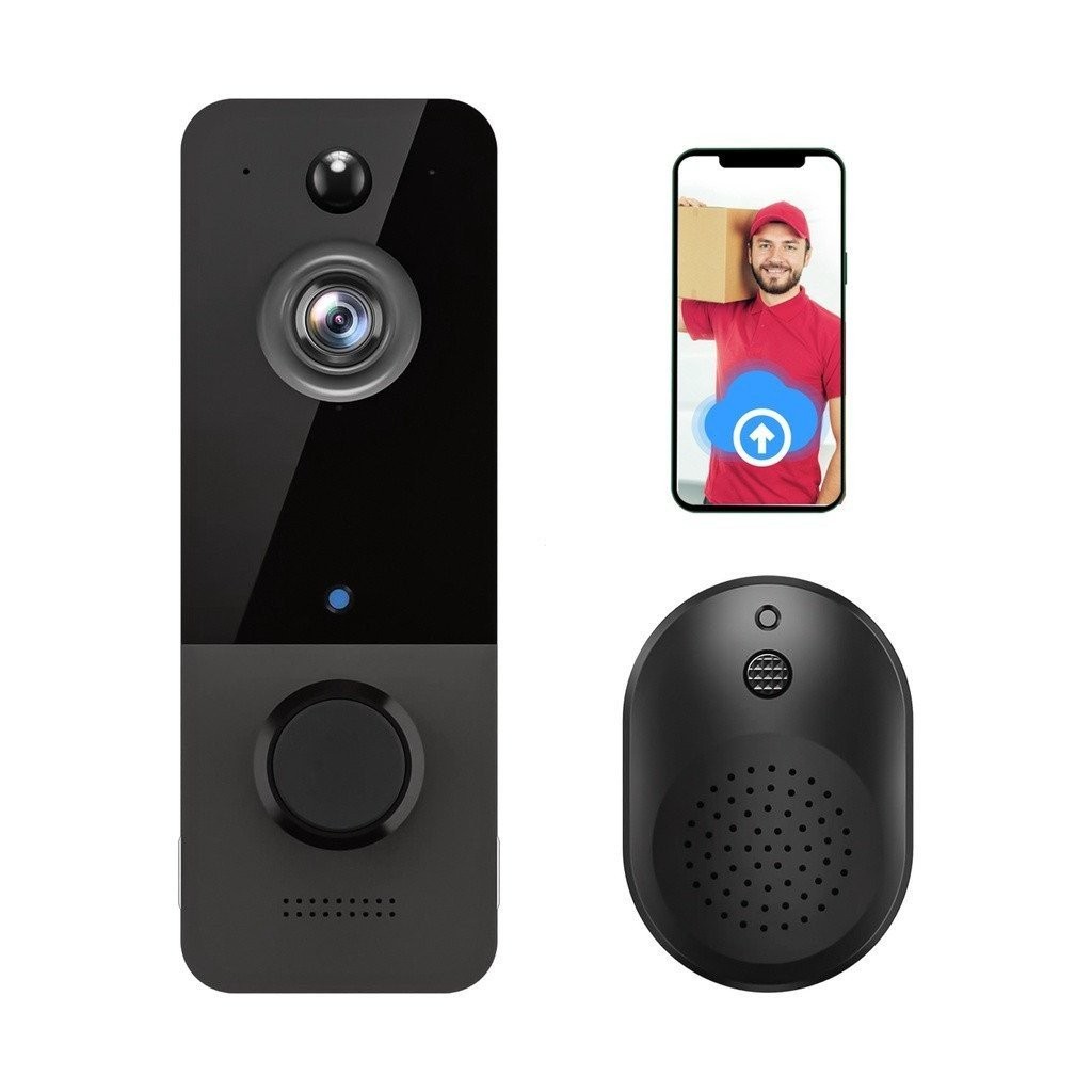 Smart Wi-Fi Video Doorbell Camera - 1080p Wireless With Night Vision & Two Way Audio, Chime Included