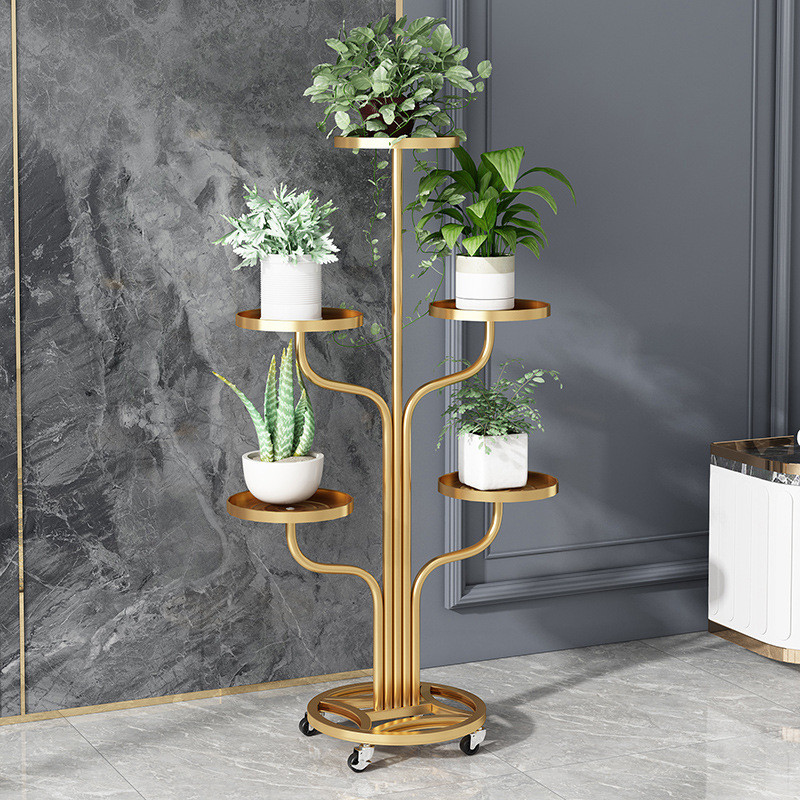 Plant Rack With Pulley Flower Pot Rack Flower Rack 5-Layer Display Rack ...